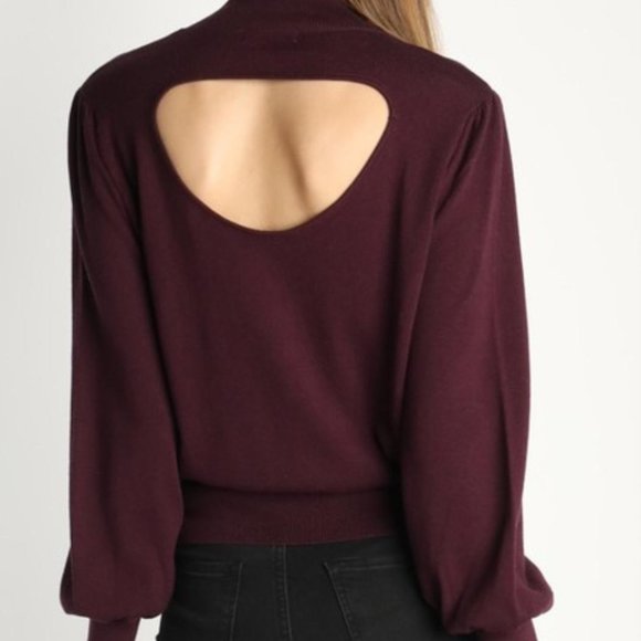 Skies Are Blue Cutout Pink Rose Sweater Retro Mock Neck Medium StitchFix - Picture 14 of 14